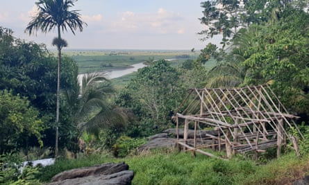 View over the upper Sepik River from above the Kusamau Guest House, East Sepik Province, Papua New Guinea.