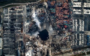 General news, third prize, singles - Chen Jie - Aerial view of the destruction after an explosion in Tianjin, China