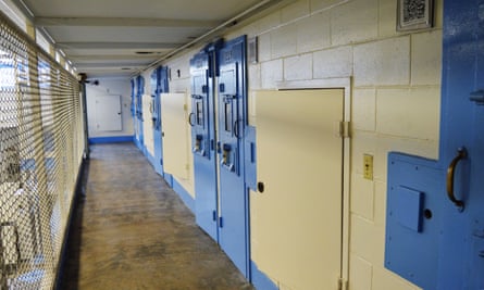 Cell doors in a prison