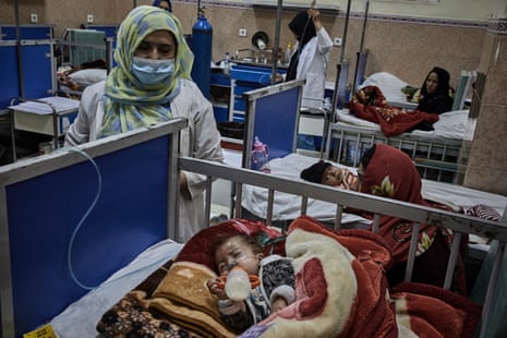 The malnutrition ward in Indira Gandhi children’s hospital in Kabul.