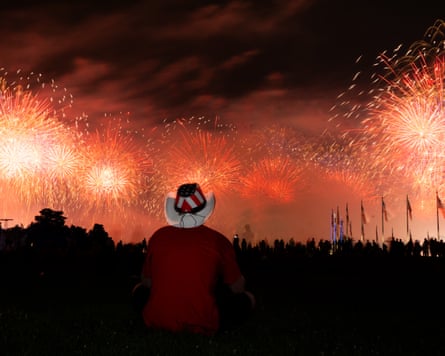 Fireworks over the National Mall.
