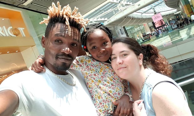 Samson Otieno with his wife Belinda Goodman and daughter Kayla Keshi
