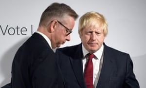 Michael Gove, left, and Boris Johnson hold a press conference the day after the EU referendum