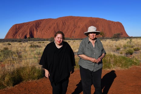 Pat Anderson and Megan Davis at Uluru