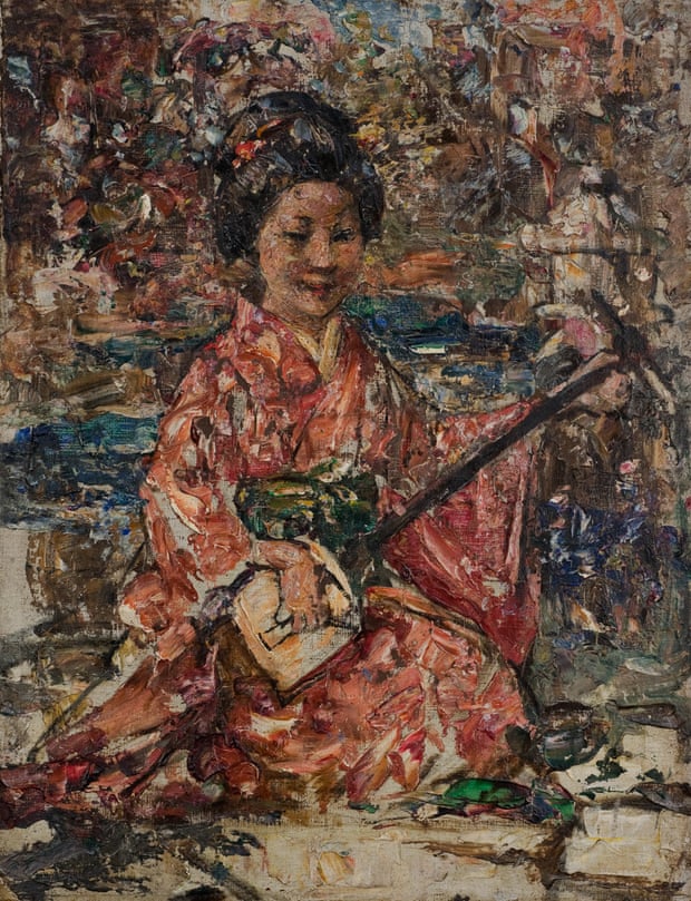 Japanese Musician, 1921–1925, oil on canvas, Edward Atkinson Hornel, Broughton House & Garden