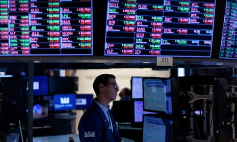 A trader works on the floor of the New York Stock Exchange in New York, New York, USA, on 16 March 2023.