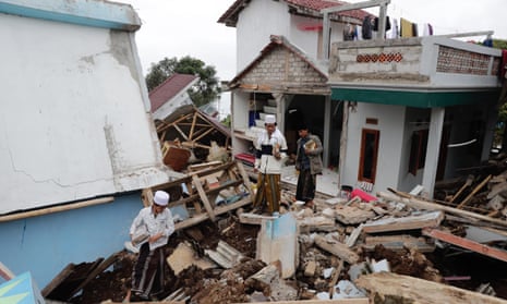 Collapsed boarding school after the 5.6 magnitude earthquake in Cianjur, Indonesia.