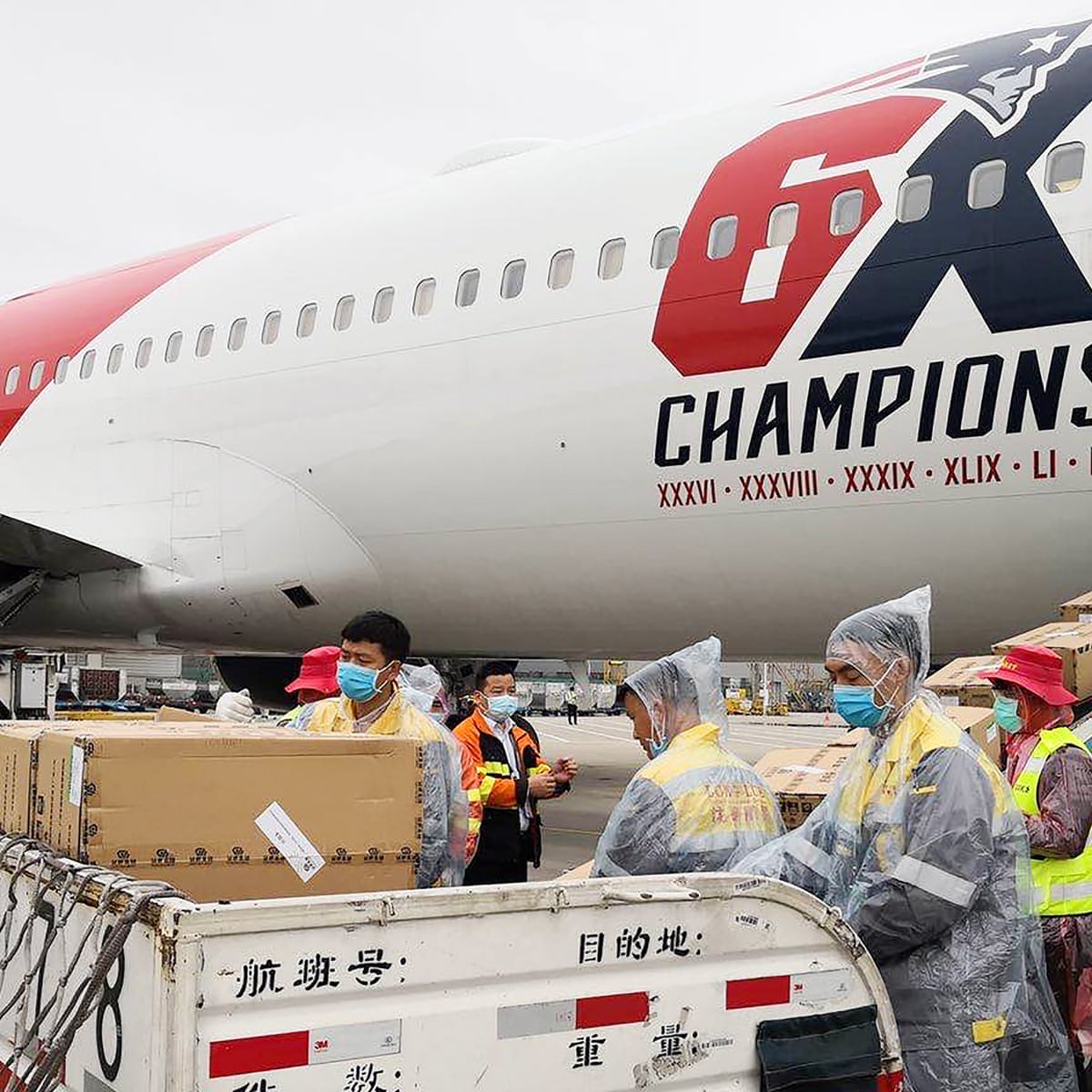 New England Patriots Deploy Team Plane To Fly N95 Masks In From China Sport The Guardian
