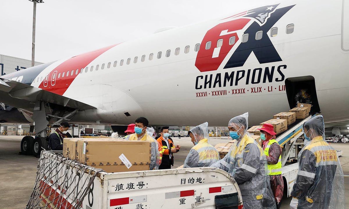 New England Patriots Deploy Team Plane To Fly N95 Masks In From China Sport The Guardian