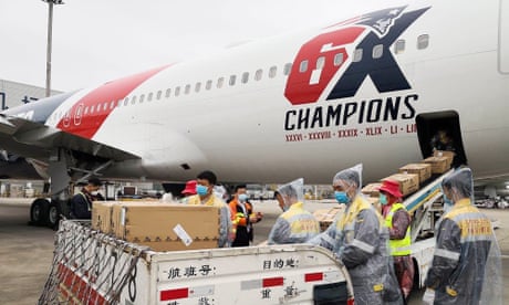 New England Patriots deploy team plane to fly N95 masks in from China