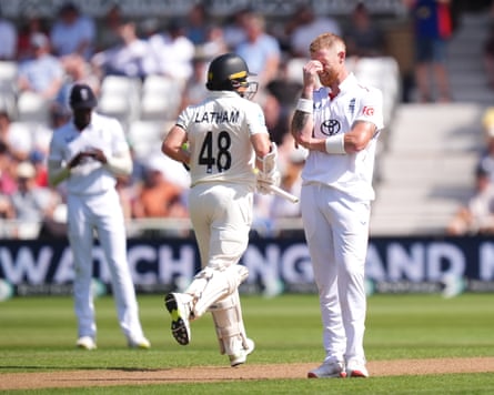 Ben Stokes cuts a frustrated figure during the opening day of the third Test at Trent Bridge.