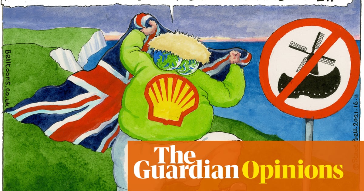 Steve Bell on Shell moving the oil company’s HQ to Britain – cartoon