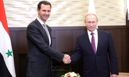 Bashar al-Assad and Vladimir Putin in Sochi
