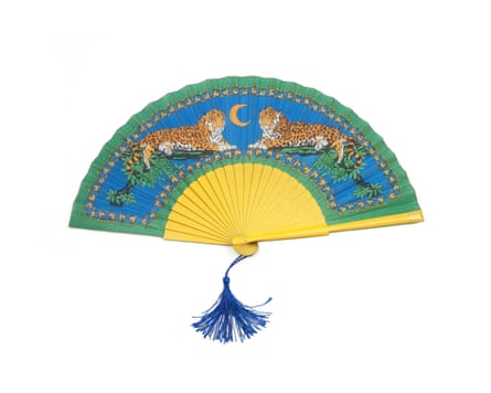 Khu Khu Lazy Leopards Hand-fan