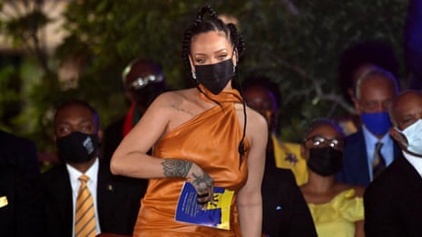 Barbados declares Rihanna a national hero during republic ceremony – video