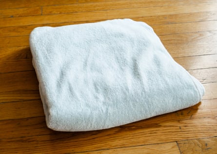 A photo of a folded Riley Spa Towel
