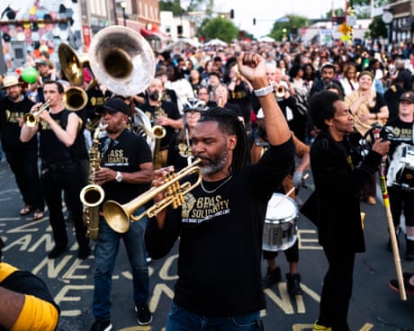 The Minneapolis brass band bringing joy amid grief: ‘When people see us playing, it gives them hope’
