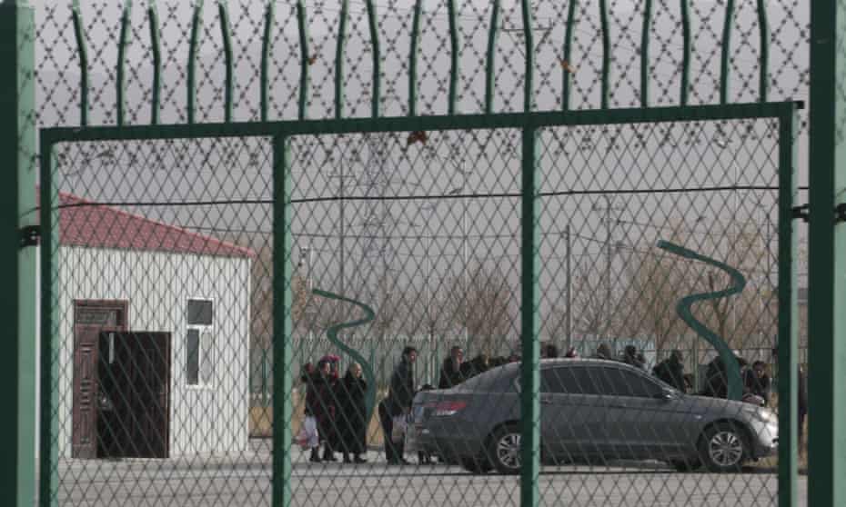 Detainees at camps in Xinjiang.