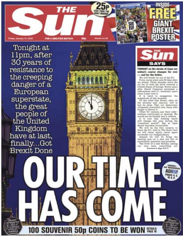 picture The Sun Newspaper Uk Front Page Today papers say about brexit day