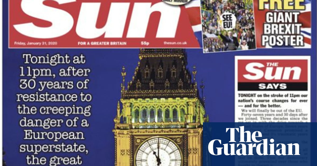 Brexit day bonanza: newspaper front pages beat drums of victory
