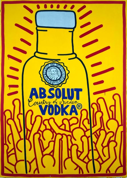 Keith Haring’s Absolut Vodka, 1986.