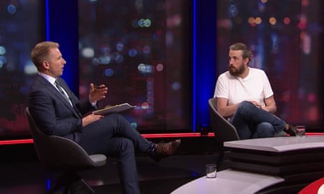 Hamish Macdonald and Mike Cannon-Brookes on Q+A on Monday night.