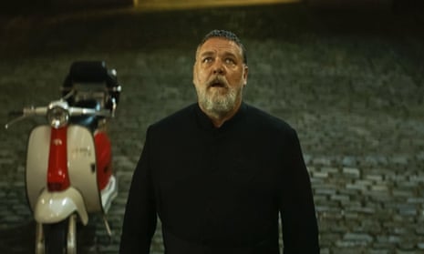 Time for Vespas … Russell Crowe in The Pope's Exorcist (2023).