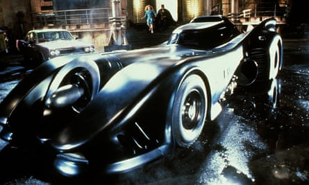 Kapow! … the Batmobile in Batman, which Dunham now owns and drives.