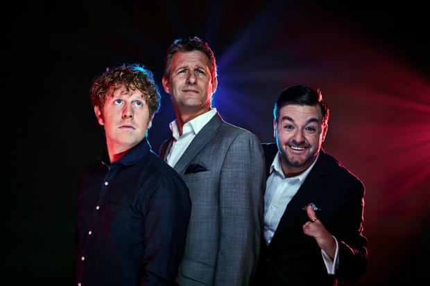 Josh Widdicombe, Adam Hills and Alex Brooker on The Last Leg.
