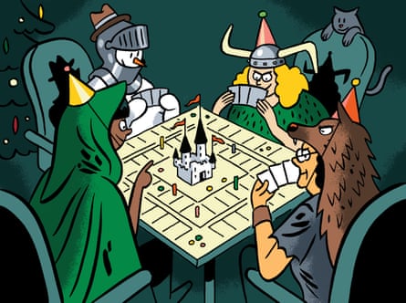 Illustration of people playing a strategy game