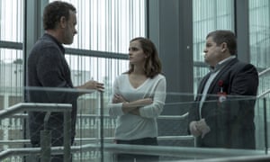Broad-brushed dystopian thriller … Emma Watson in the 2017 film adaptation of The Circle.