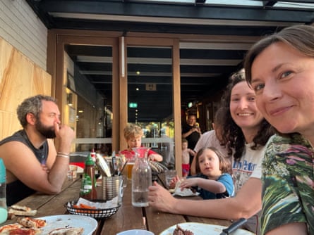 Emma Joyce with her friends at the pub