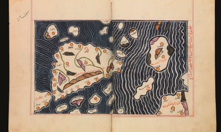 14th-century copy of a map of Sicily drawn in 1154 by Arab geographer Muhammad al-Idrisi