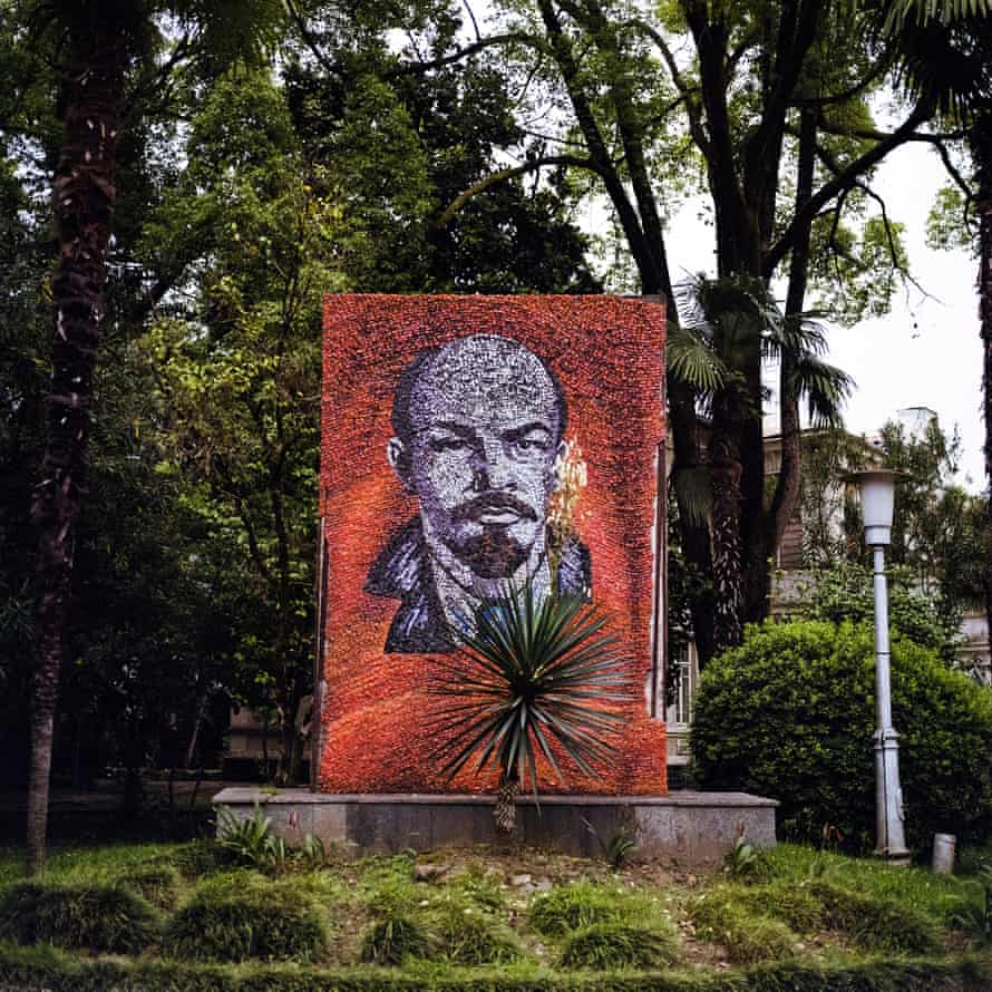 Mosaic of Lenin outside the MVO Sanatorium in Sukhumi.