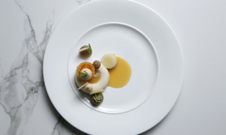 ‘Of our two desserts, this is the winner’: chestnut parfait.