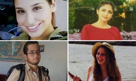 The victims of the truck ramming attack: Clockwise from top left: Yael Yekutiel, 20, Shir Hajaj, 22, Shira Tzur, 20, and Erez Orbach, 20