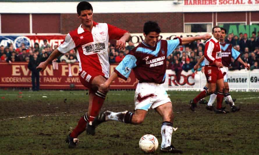 Kidderminster playing West Ham in the 1993-94 FA Cup fifth round