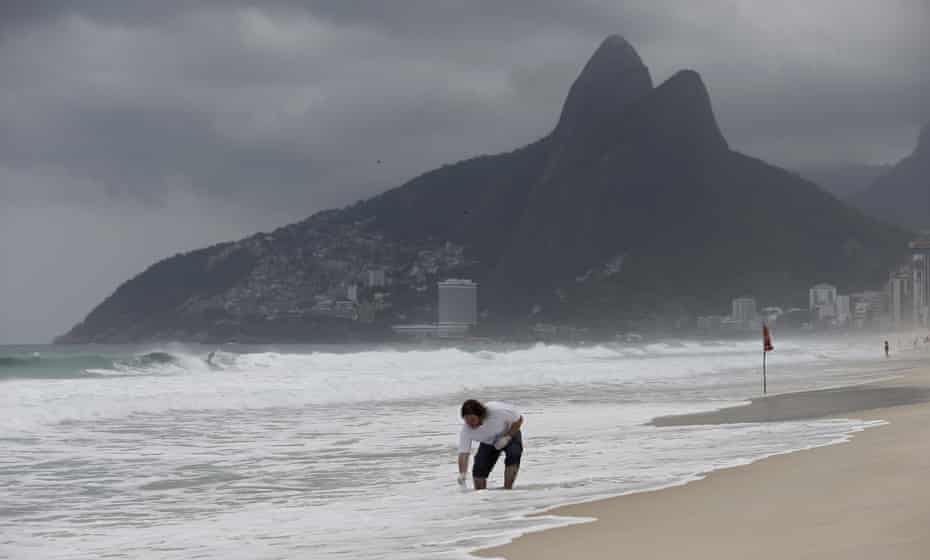 The Ip Ipanema Beach in Rio de Janeiro, Brazil. Many of the estimated 350,000 foreigners to visit during the 2016 Olympics are expected to take a dip at the popular beach. (AP Photo/Silvia Izquierdo)