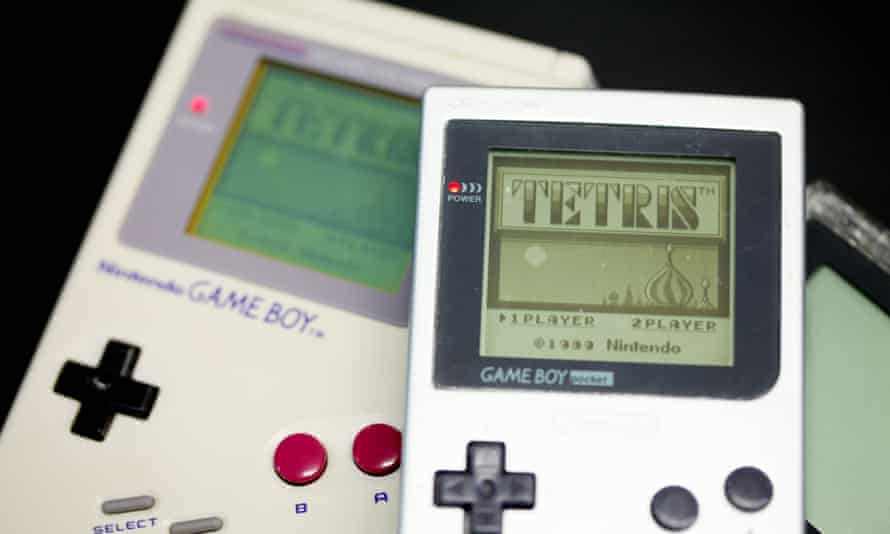 Nintendo Gameboy computer game consoles with Tetris. Commissioned for Technology