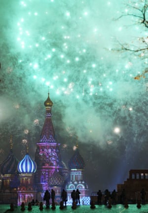 The new year arriving in Moscow’s Red Square