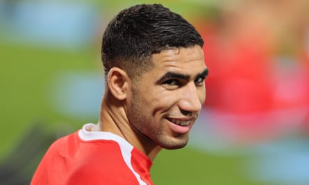 Achraf Hakimi à l'entraînement samedi