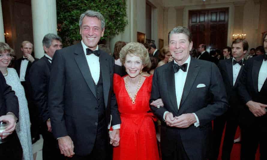 Rock Hudson with Nancy and Ronald Reagan in 1984