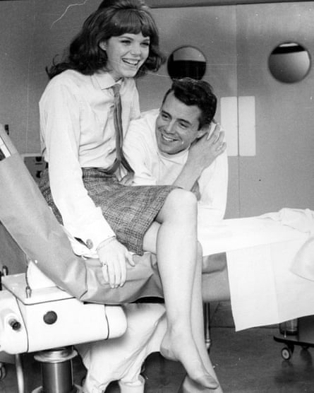 Samantha Eggar and Dirk Bogarde in Doctor in Distress, 1963.
