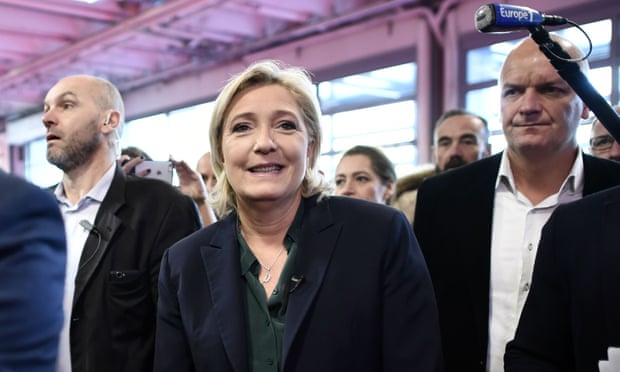 Front National presidential candidate Marine Le Pen in Paris on Friday