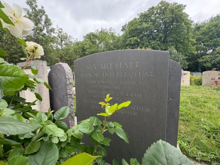 Stuart Hall’s grave in the mound area of Highgate cemetery