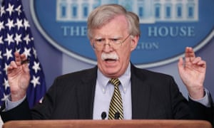 John Bolton in the White House briefing room in Washington DC on 3 October.