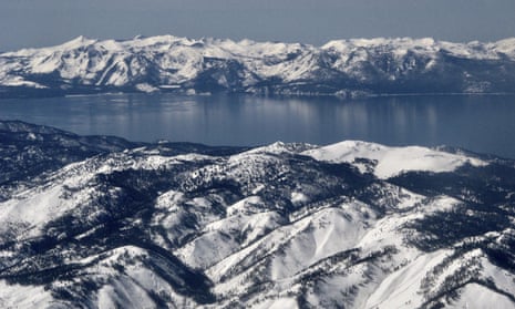 The mountains around Lake Tahoe in March 2017. One person was killed in an avalanche at a Lake Tahoe ski resort Friday.