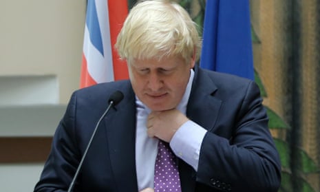 Boris Johnson on a visit to Cyprus.