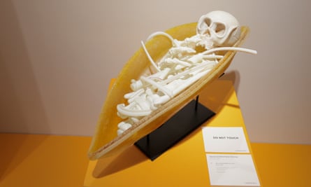 William Morris Burial Raft, made from blown and hot-sculpted glass.