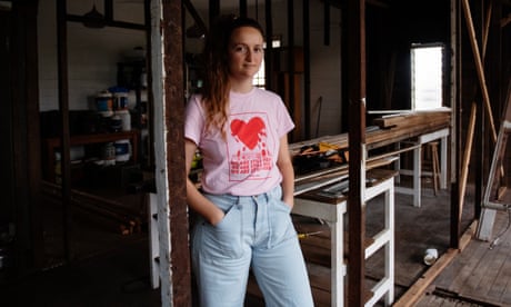 Lucy Wise<br>North Lismore resident Lucy Wise raised her home that she shares with her partner and 3 year old son, 4 meters off the ground yet 1.7 metres of water rose through their home and they lost everything they owned in the February/March flood that devastated the town.
Like thousands of others in Lismore homes have been deemed uninhabitable, they are faced with the gruelling decision of rebuilding or moving. Picture: Elise Derwin